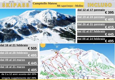 Settimana bianca con Skipass gratuito e tante attività incluse